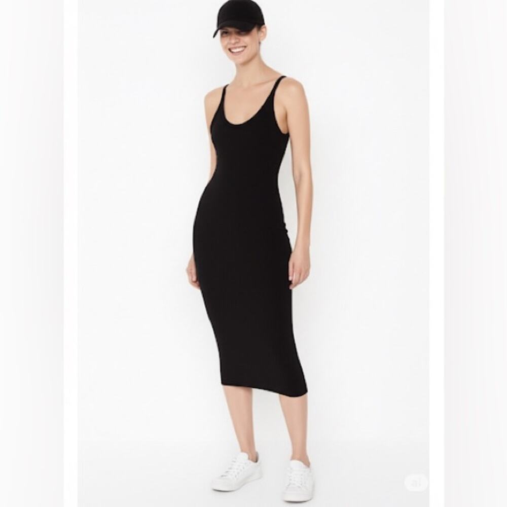 Beyond Yoga Featherweight Resort Midi Slip Dress in Dark Night Size Small